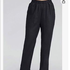 Sympli linen v-neck top and elastic waistband slacks size L